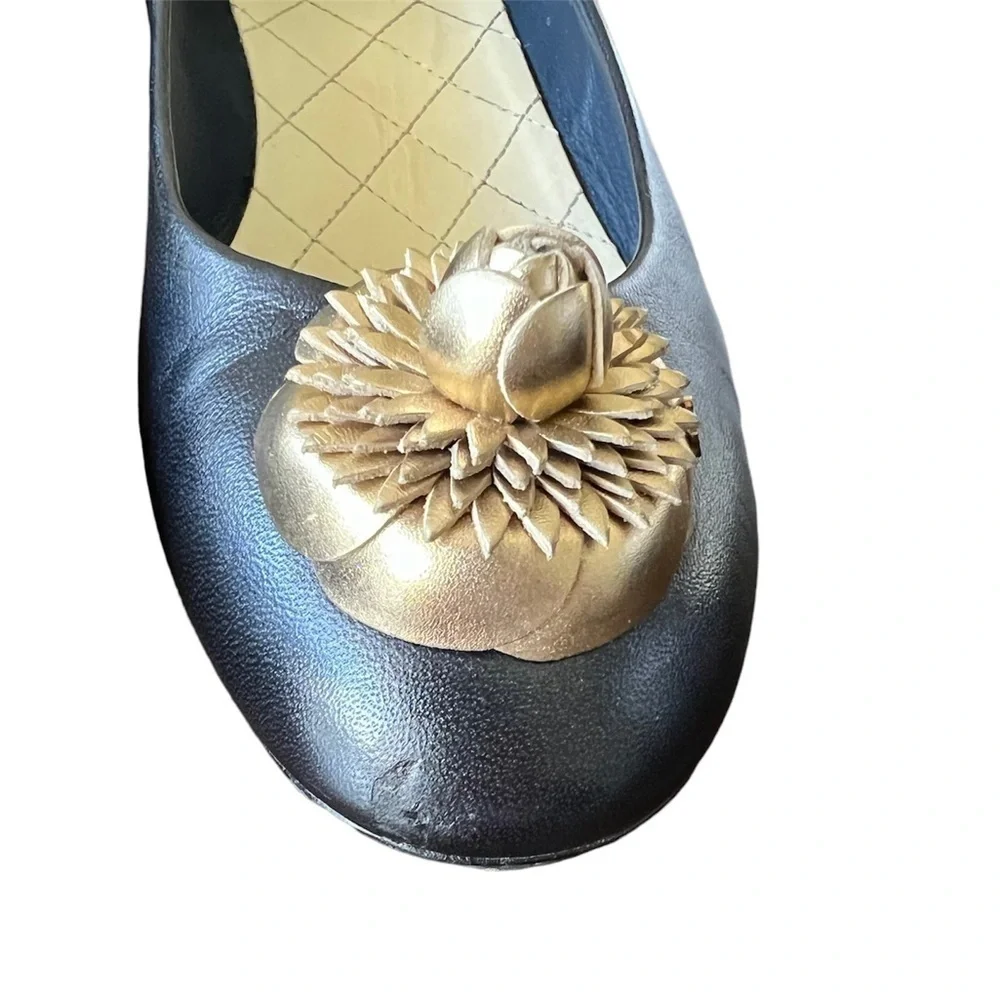 CHANEL Authentic Camellia Flower Shoes 37